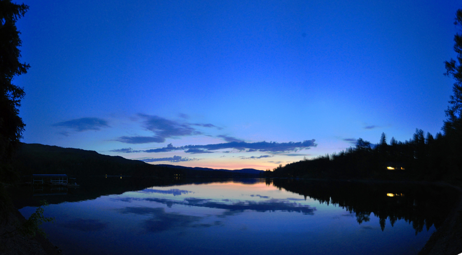 Sunset on lake